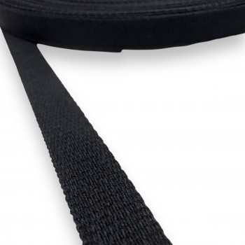  Trimming, webbing tape synthetic 12mm width in black color